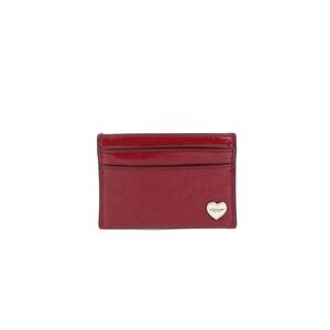 Coach‎ Signature Perforated Embossed Red Liquid Gloss Card Case